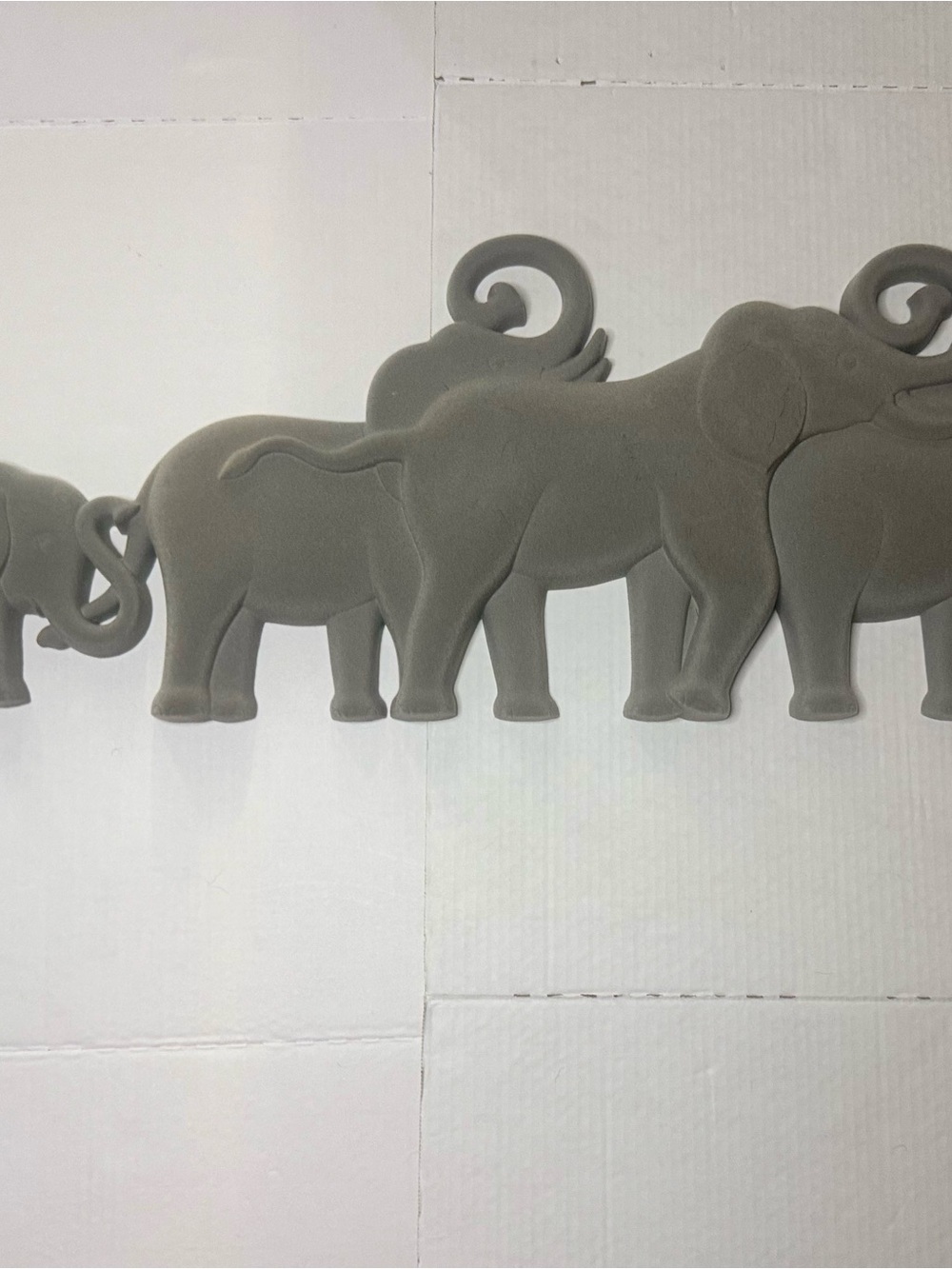 Gray Elephant Wall Decor Trio - Home Wall Accent